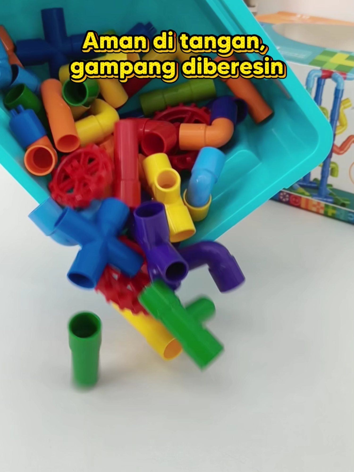 Blok pipa super warna-warni, bikin anak makin jenius! 🎨 #MainanEdukasi #PipeBlocks #YinerleKids
