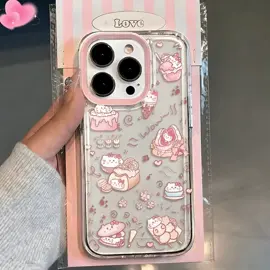 Ốp Lưng Điện Thoại TPU Chống Sốc, Tương Thích Cho IPhone 16, 15, 14, 13, 12, 11, Pro Max, X, Xr, Xs Max, 7, 8 Plus, SE 2025, Màu Cơ Sở Thời Trang, Màu Xám Nhạt, In Họa Tiết Bánh Ngọt Màu Hồng, Thiết Kế Hello Kitty Và Nhiều Hơn Thế Nữa,