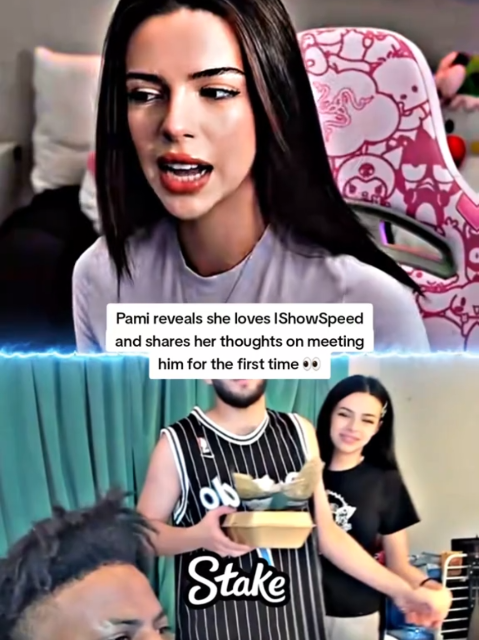 Pami reveals she loves IShowSpeed and shares her thoughts on meeting him for the first time 👀 #ishowspeed #pamibaby #fyp 