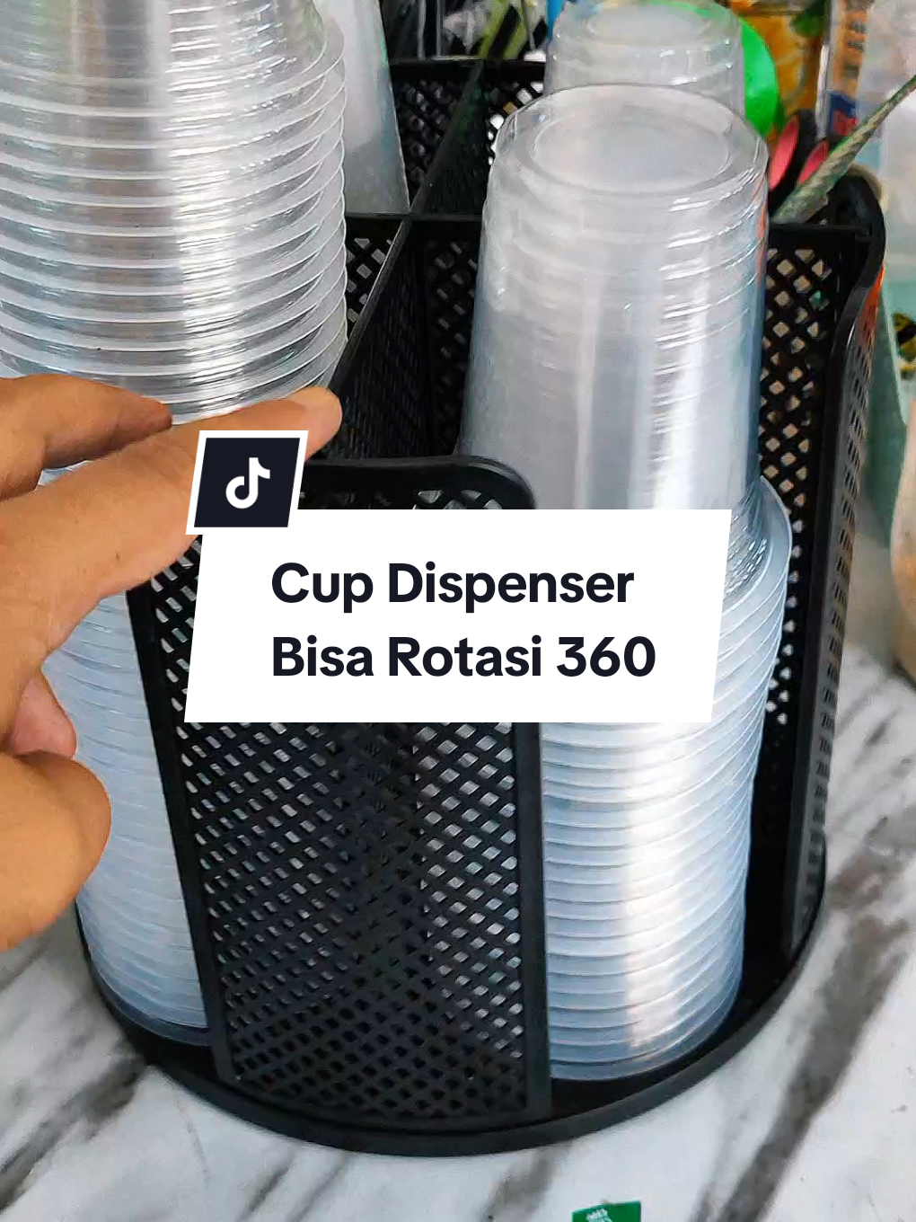 Cup Dispenser untuk meletakkan botol minum plastik atau gelas platik. cupdispenser ini juga bisa di putar 360 #satukontentiaphari #cupdispenser 