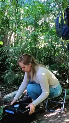 Beautiful girl camping surviva #beautiful #girls #camping #survival #fyp 