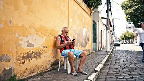 “O véio largou tudo pelo jogo do tigrinho 😂🐯📱” #goggleveo3 #veo3 #ia 