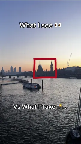 What I see Vs What I Take - in London  #photography #london #nature #sunset #atmosphere #magic #fyp #viral #whatiseevswhatitake #jp_motioncaptures 