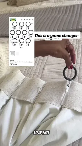 Curtain ring hack ✨ #curtainringshack #curtainrings #homedecorhacks #homedecortips 