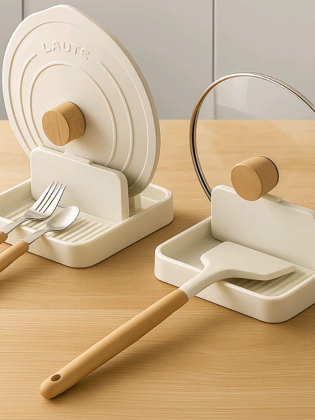 DESCANSO DE TAMPA DE PANELA E COLHER #utilidades #cozinha #panelas #talheres 