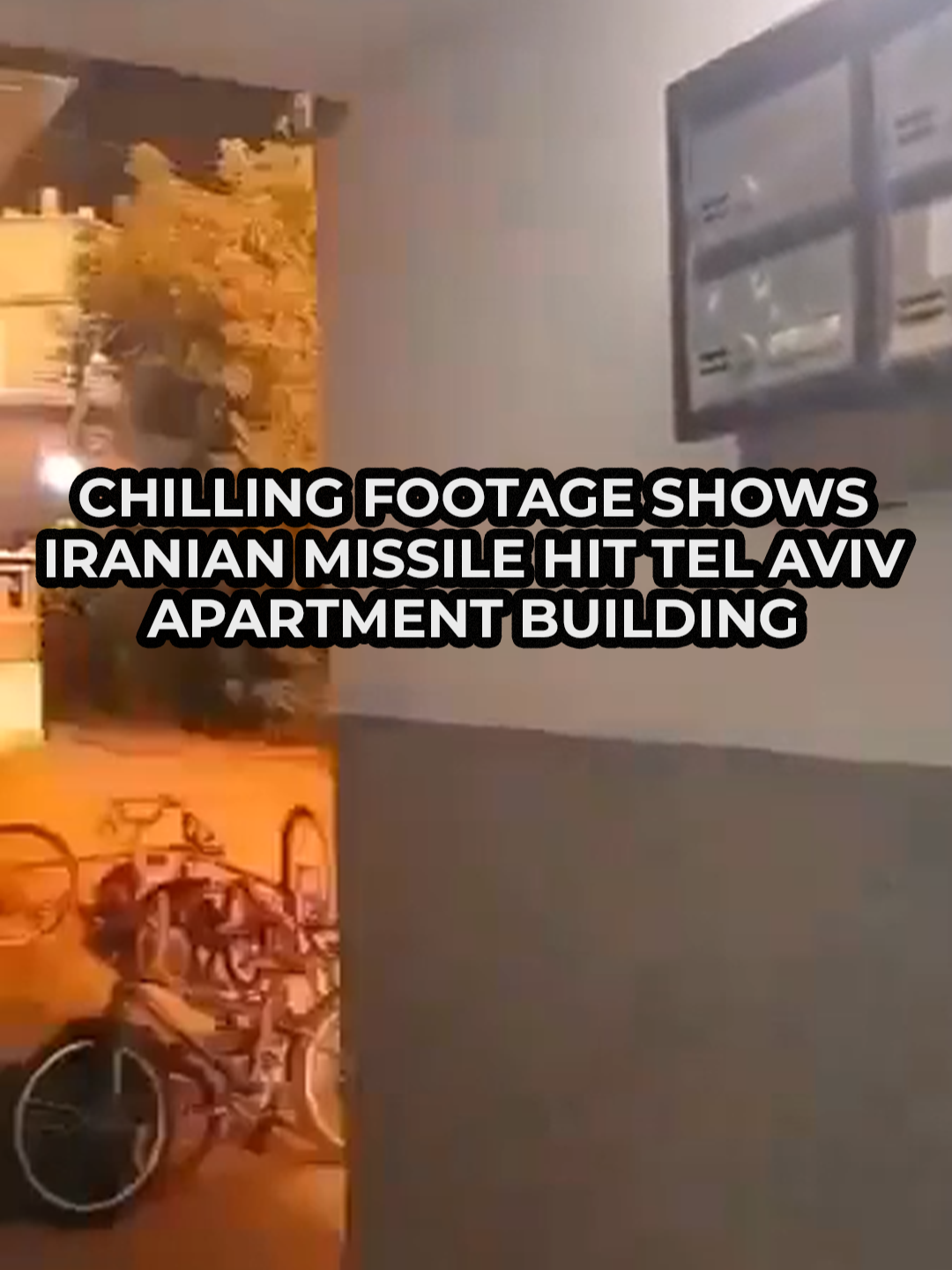This is the chilling moment an Iranian missile strikes an apartment building in Tel Aviv. #Israel #Iran #TelAviv #WorldNews #GBNews