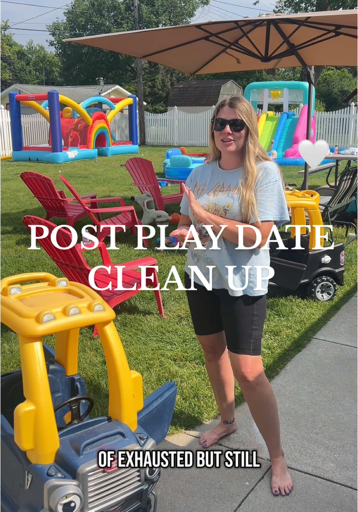 Post play date backyard clean up! To have the privilege to clean all of this up after watching my kids run around all day with their friends is the true definition of being rich 🥹  #backyardvibes #backyard #backyardtoys #backyardtoys #backyardcleanup #backyardtidy #toycleanup #outdoorcleanup #outdoortoys #cleaning #cleaningmotivation #tidy #cleanwithme #funinthesun #outdoorkids #outsidekids #1000hoursoutside #1000hoursoutsidechallenge #childhood #childhoodmemories #childhoodmagic #magicalchildhood #motherhood #inflatablewaterpark #inflatablepool #inflatablewaterslide #cleaninginflatables #mudkitchen #mudkitchen #fairykitchen #inflateables #momof3 #sahm #sahmof3 #extramom #pinterestmom #funmom #overthetopmom #cleaningvlog #hostingplaydates #playdate #playdatecleanup #safehouse #safespace 