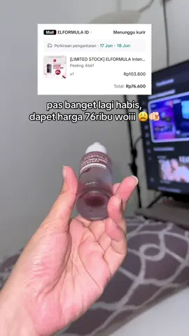 Peeling serum kecintaan aku lagi habis, happy banget dapet 76ribu 😍, buruan co guys lagi diskon!!! #peelingserum 