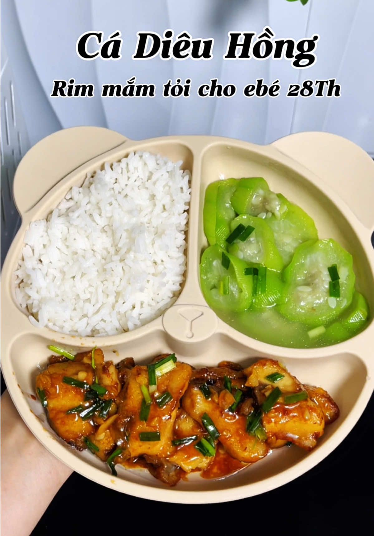 Cá diêu hồng rim mắm tỏi cho bé .con nghiền lắm các bác ạ  #embemukbang #cadieuhong #monngonmoingay #xh #virall 