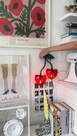 Certified cherry-on-top Because in this account we love things that look like other things! This lamp is just too cute 🥰  #colorfulhome #maximalistinteriors #dopaminedecor #cherrylamp #uohome #creatorsearchinsights 