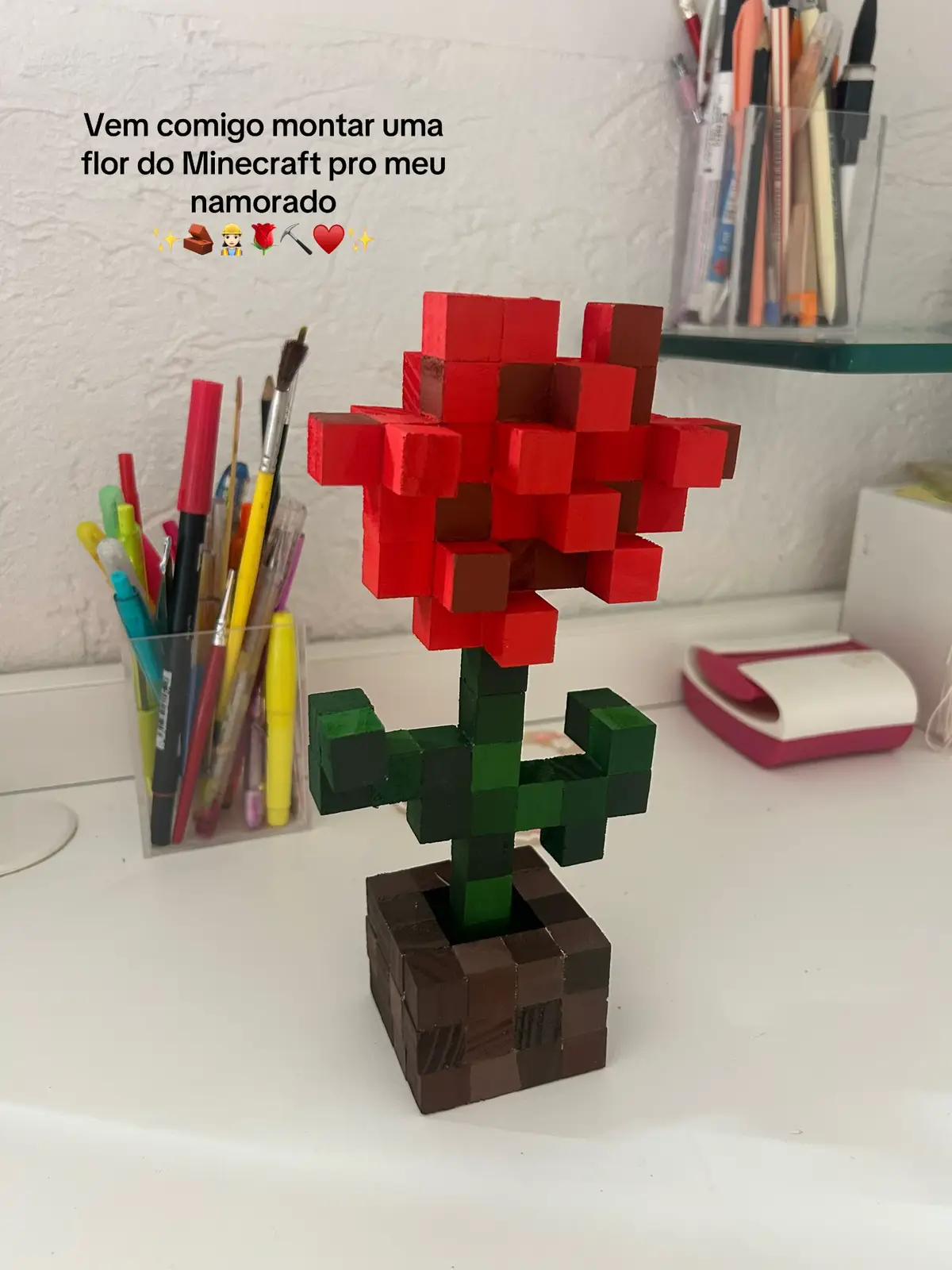 #fypシ゚ #Minecraft #minecraftflower #diadosnamorados #roomdecor #DIY #minecraftdiy #presentediadosnamorados 