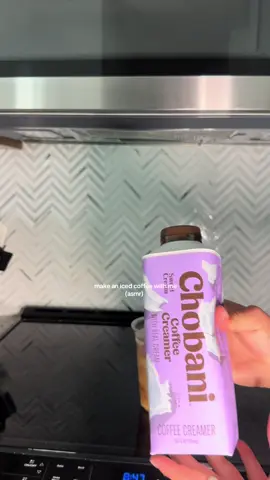 The only way to start the day. @Chobani sponsor me 🤝 #icedcoffee #asmr #coffee #milk #honey #chobani #creamer 