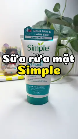 Trả lời @Cô Fưn ✨  Sữa rửa mặt nhà Simple vừa sạch vừa ẩm da nha #suaruamat #suaruamatsimple #simple #lamsachda #skin #mypham #hoptaccungunilever #annieriviu 