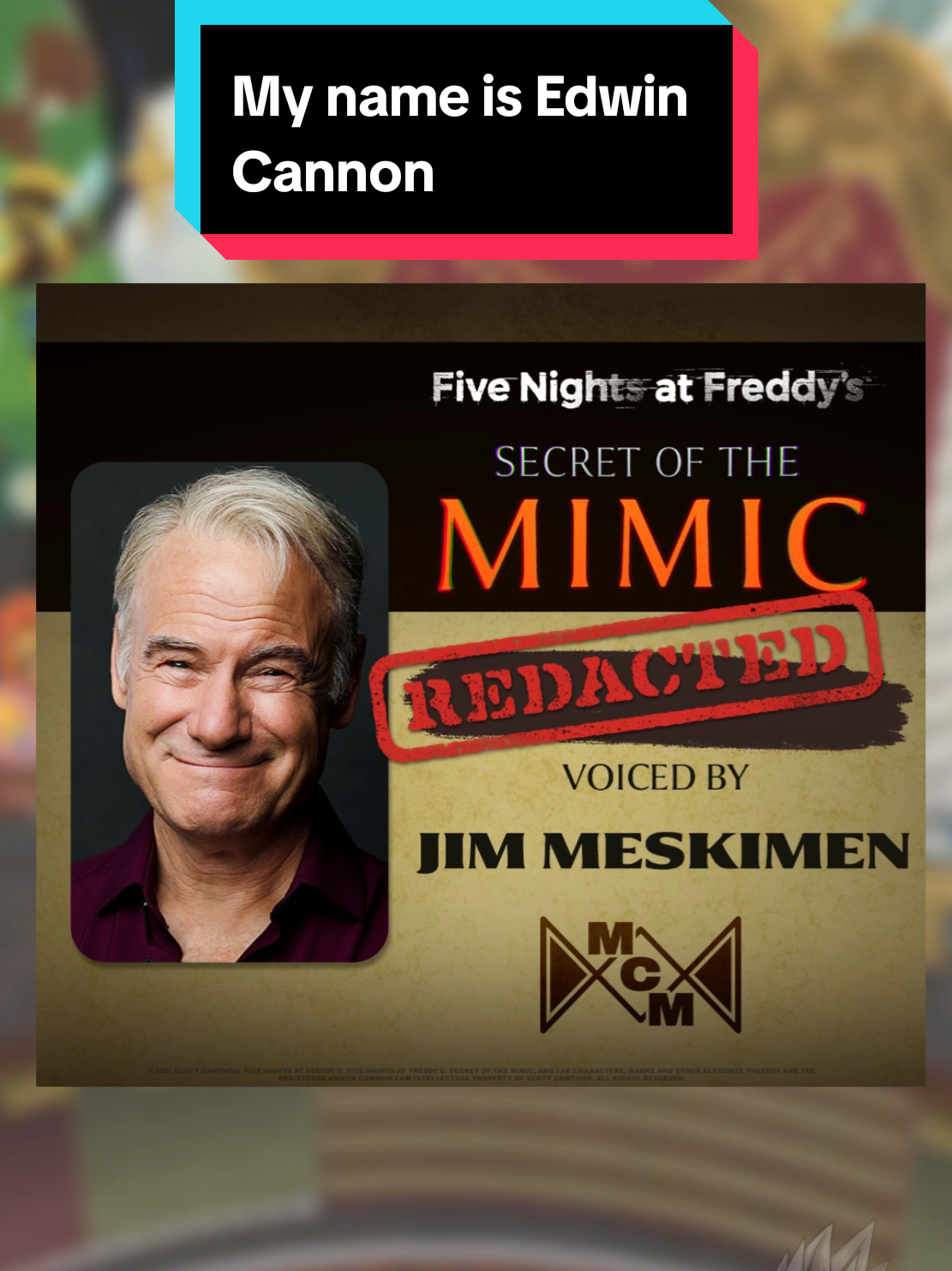 El actor de Voz de Edwin dijo esto #secretsofthemimic #fnaf #murrayscostumemanor 