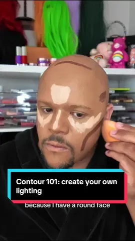 Contouring for a round face? Here’s how I create my own lighting using concealer, contour, and a lot of blending. Brighten, sculpt, snatch ✨ @Haus Labs by Lady Gaga @Rare Beauty @Glossier  #contour #makeup #makeuptutorial #makeuptips #contourtutorial #queertiktok #transmakeup #drag #beauty #beautyhacks #beautytips #BeautyTok 