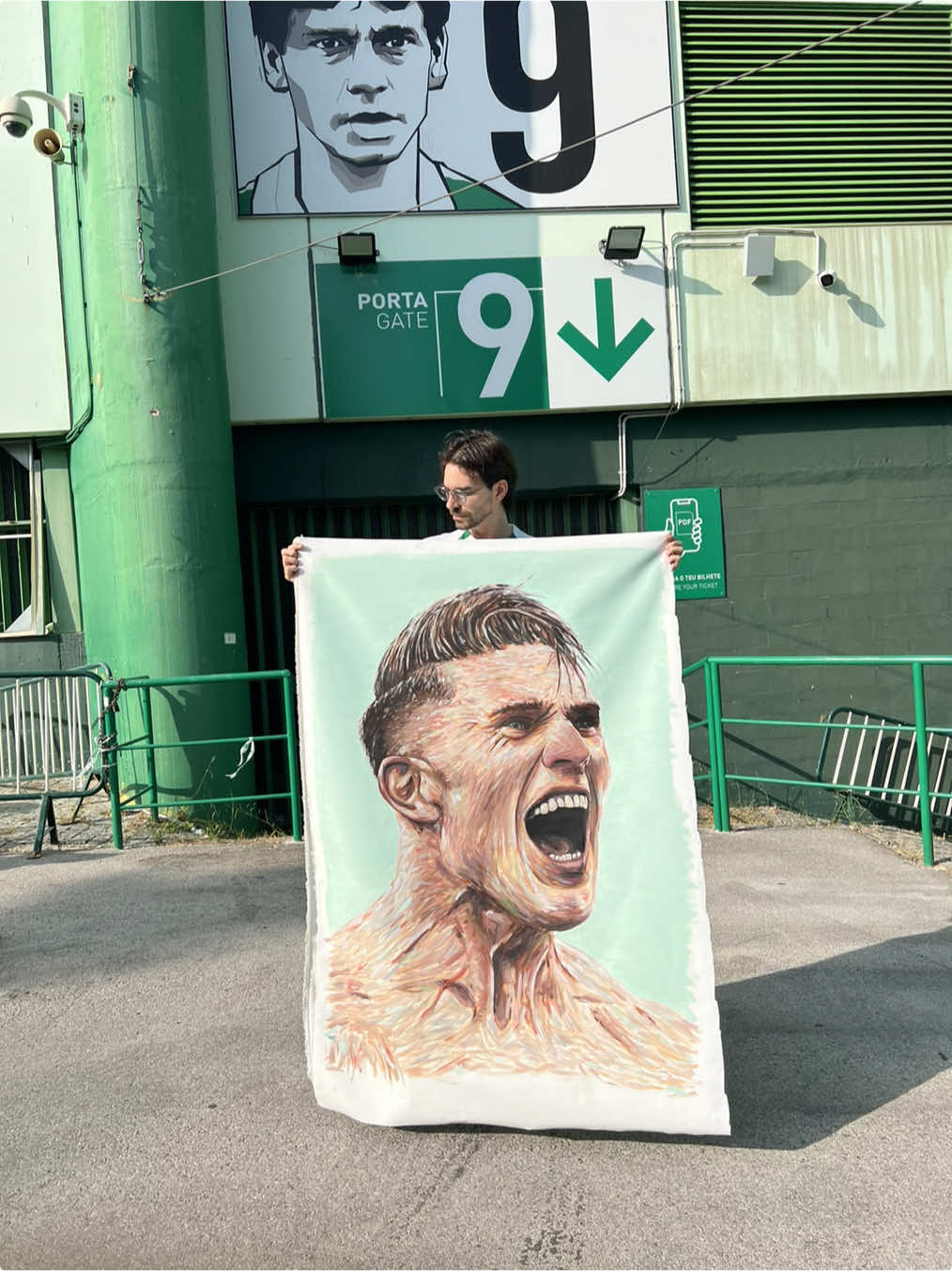 Painting Gyökeres at The stadium  #sportingcp @Sporting CP  #viktorgyökeres #gyokeres #Soccer #football #viktotorgyokeres 