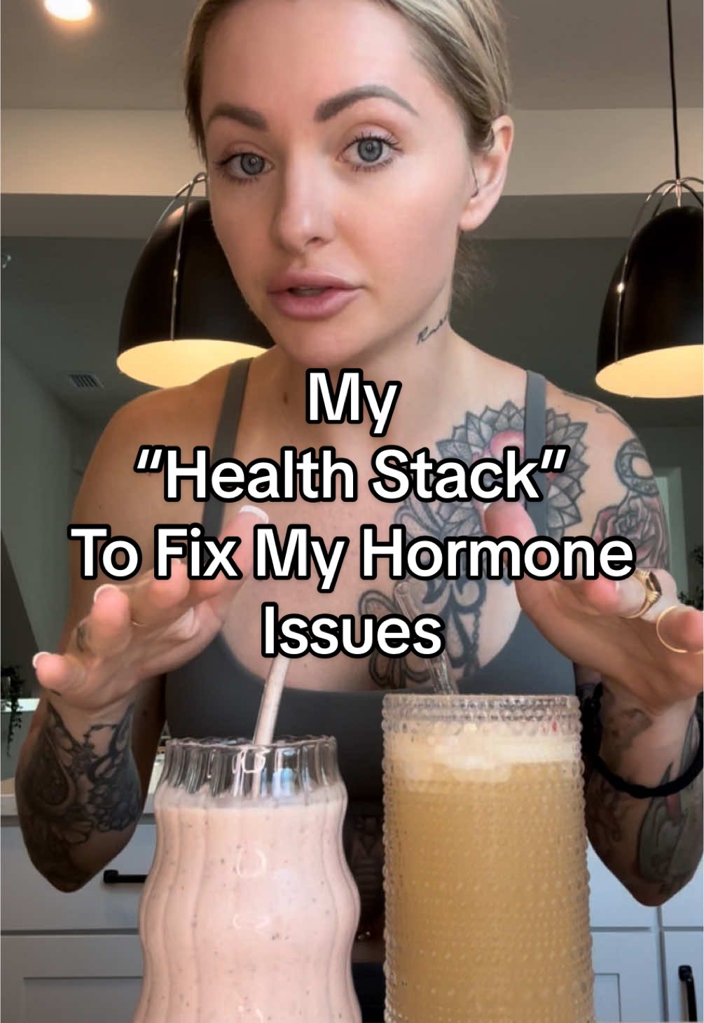 Hormone issue girlies ‼️‼️ This is my morning “health stack” and I cannot TELL you how much it’s changed the game for me.. and my hormone issues 😩