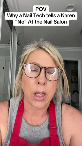 Team Karen or Team Nail Tech?? lol #pov #karen #humor #nails #nailsalon #beauty #skincare #momlife #momsover40 #fypシ 