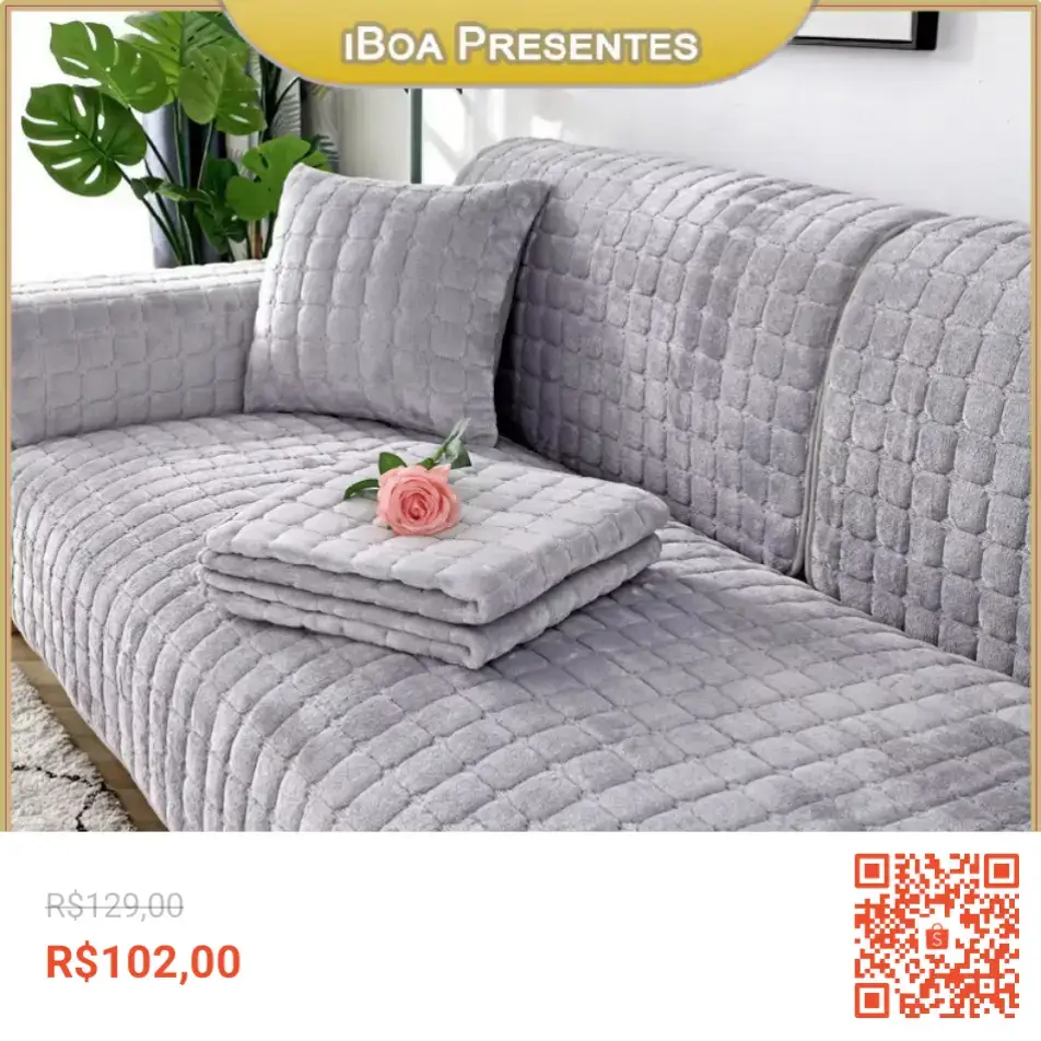 🔥 Novo Capa De Sofá De Flanela Antiderrapante Universal Almofada De Sofá Simples 90x90cm De R$ 129,00 💰 *Por R$ 102,00* 😱 🛒 Compre agora 👉 https://s.shopee.com.br/1VnU7LlVAW ⚠️ Promoção sujeita à alteração de preço e estoque do site