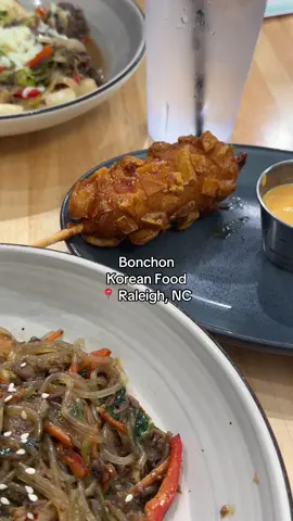 10/10 🔥 #koreanfood #raleighnc #nc #raleigh #korean #koreancorndog #glassnoodles #ricecakes #bulgogi #Foodie 