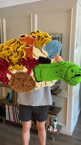 This rug, Moray Eel and Coral Reef, is part of K&K Gallery’s new show “Summer Vacation” opening June 20 in Culver City!