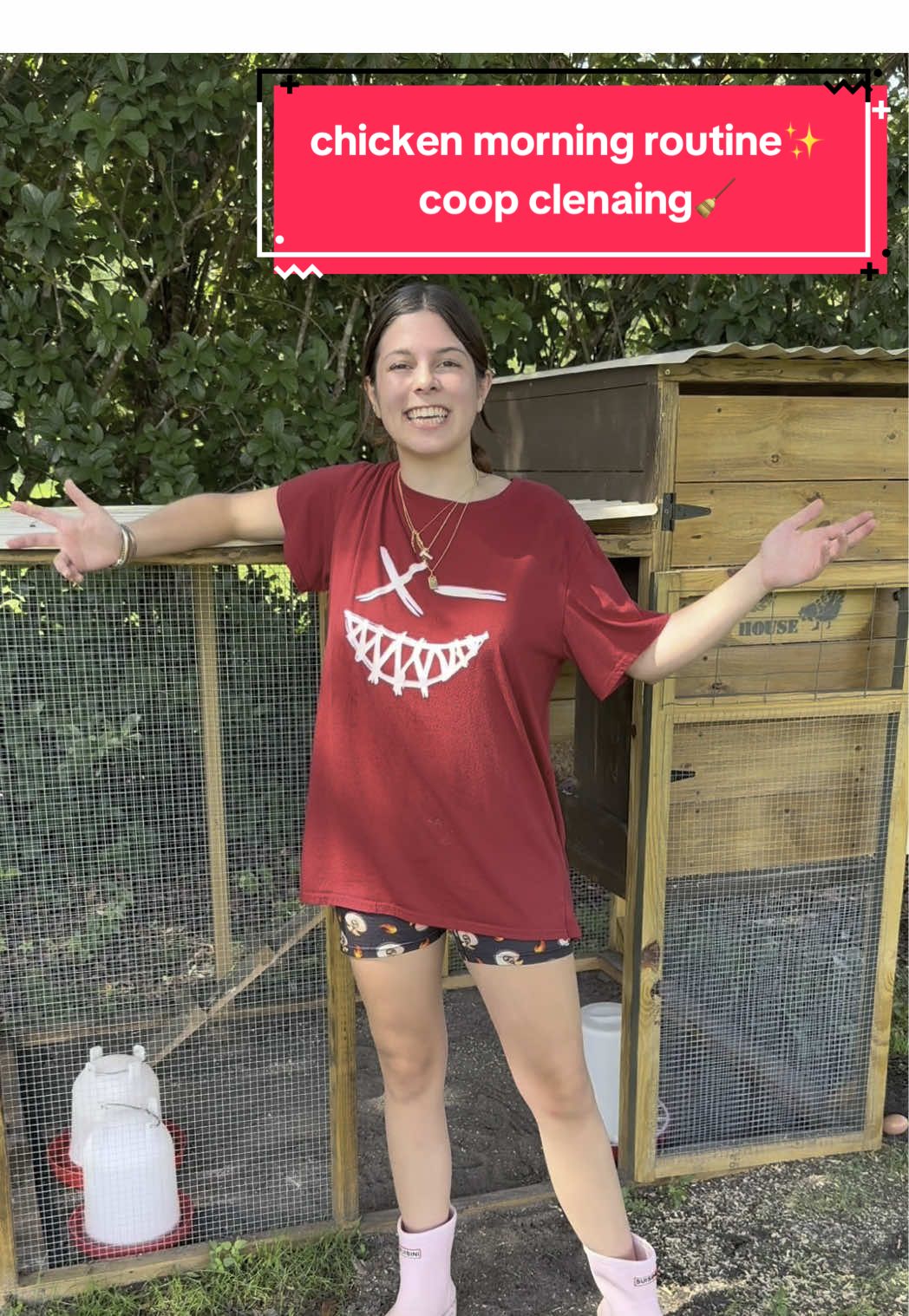 tiktok muted it & i didn’t edit it for 2 hrs to not have anyone hear me🙃 #chickenmorningroutine #coopcleaning #chicken #farmlife #ttucci #Vlog #capcut #blowthisup #xyzbca #CapCut 