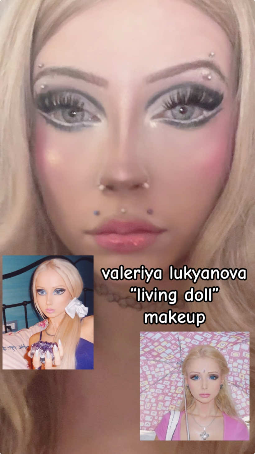 i think it turned out rlly good @Valeria Lukyanova #makeuptut #dollmakeup #valeriyalukyanova #tumblr #tumblrgirl #unicorn #2014 #livingdoll