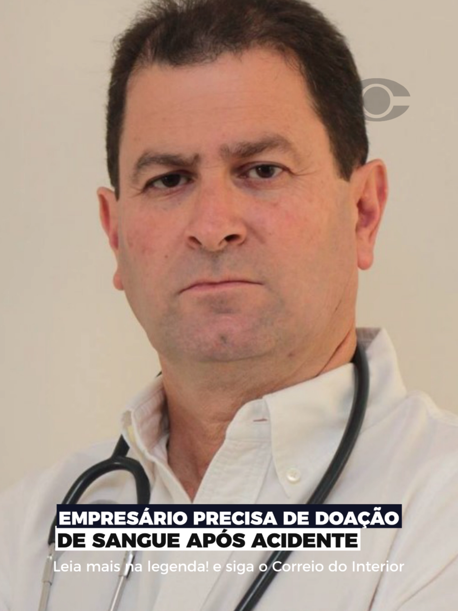 Empresário Ricardo veterinário precisa de doação de sangue após sofrer grave acidente no dia 21/05 na cidade de Cafelândia, interior de São Paulo. #cafelandia #medicoveterinario  #doacaodesangue #doesangue