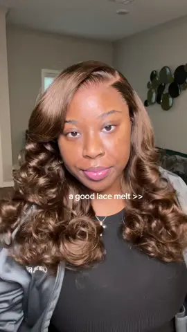 I love a good lace melt 😍  #wiginstall #wiginfluencer #bodywave #wig #chocolate #chocolatebrownhair #hdlace #wigtok #fyp #curls #f #wigtutorial #baddies 