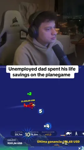Unemployed dad spent his life savings on the planegame #unemployed #planegame #kickstreaming 