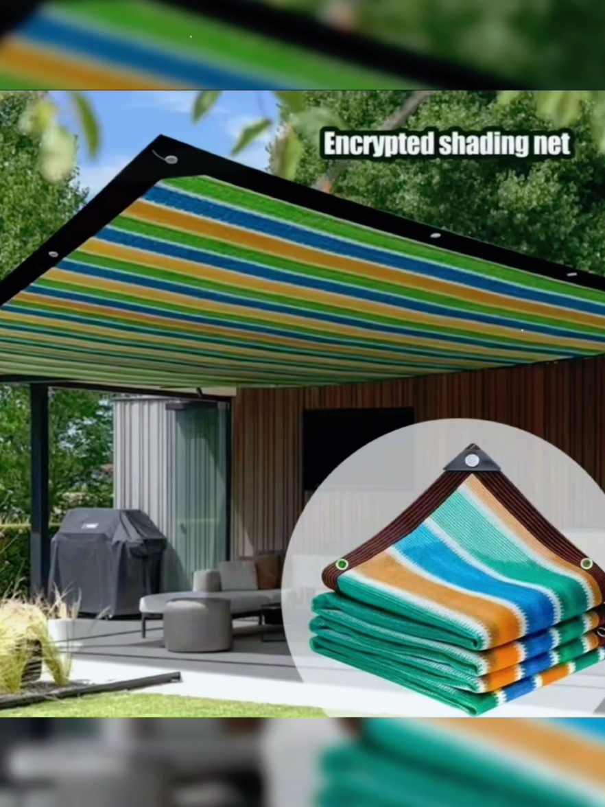 Colorful shading net, thickened and reinforced sun protection net, courtyard, roof, balcony shading net, outdoor succulent and flower shading net. #Shading Net #Sun Protection Net #Colorful Shading Net #Outdoor #Sun Protection #Rainproof #Good Things to Share #Practical Good Items#foryou #viral #fyp #tools #Good 