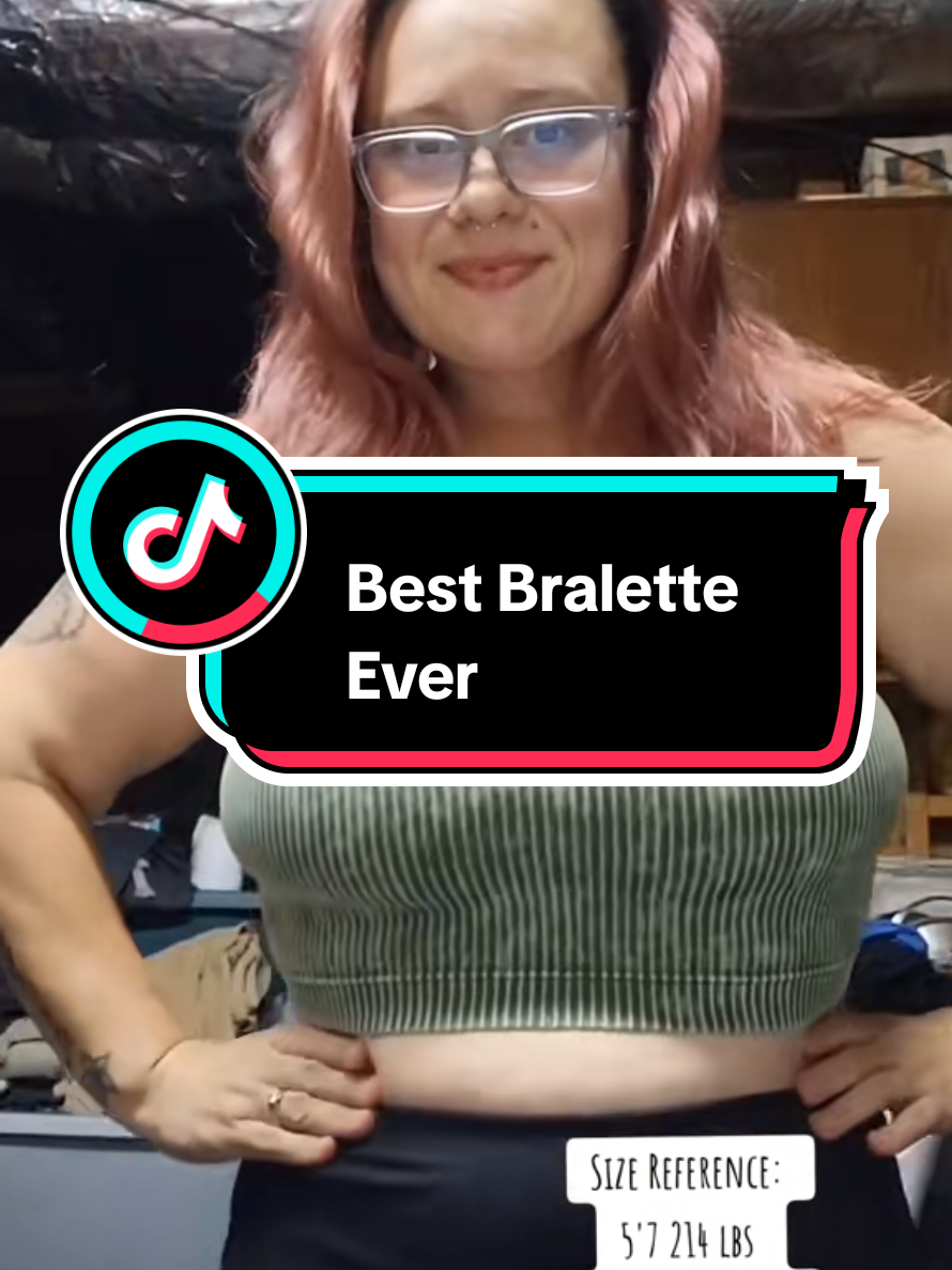 #onthisday this little bralette is so comfy! it's ribbed and supportive. I have lost some lbs since this video, thank goodness lol #bralette #kalirose #militarygreen #cutetop 