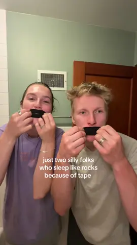 couples who mouth tape together 🤝🏻 #mouthtape #biohacking #couple #nightroutine 