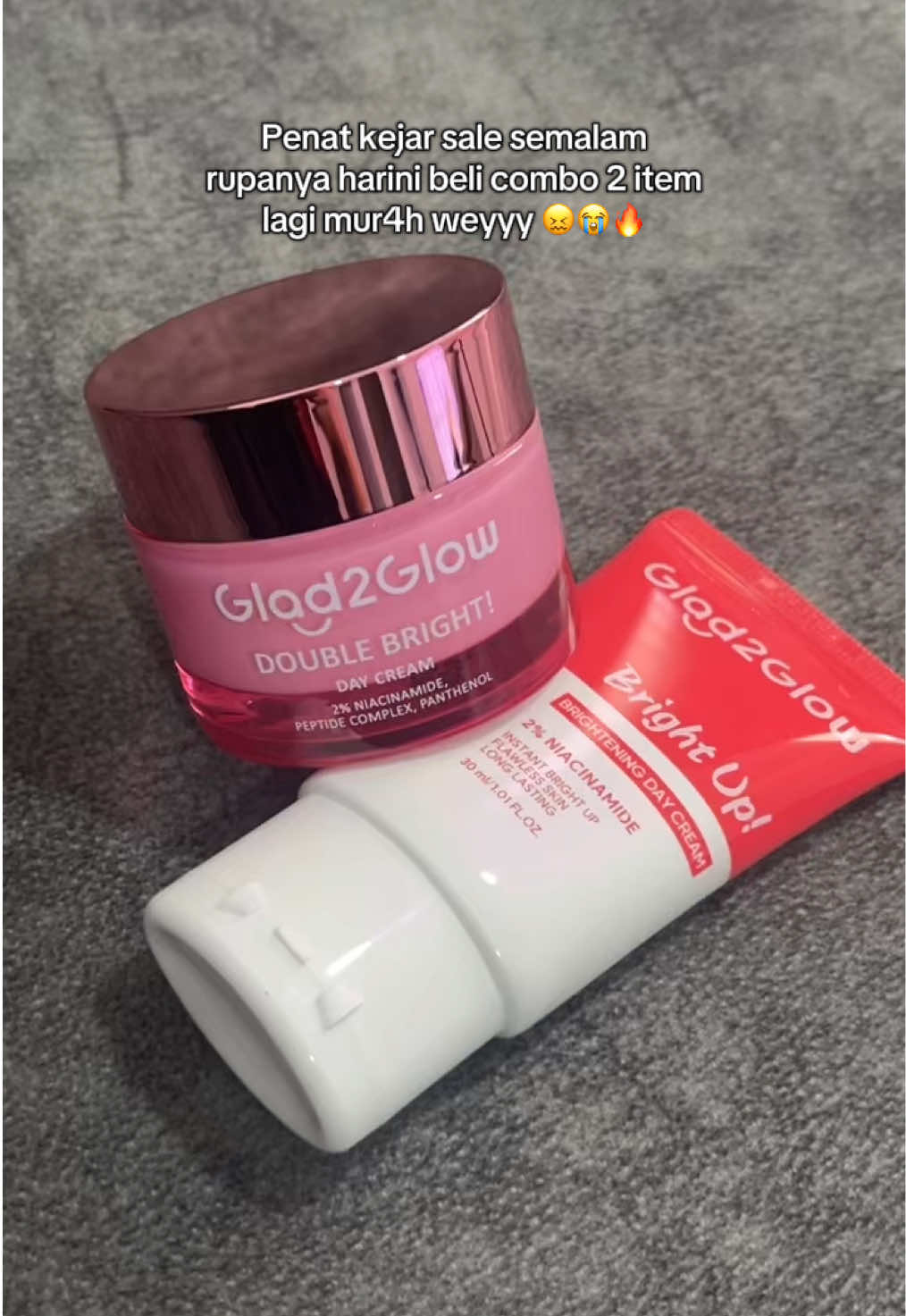 #glad2glow #glad2glowmy #glad2glowdoublebrighdaycream #daycream #fyp 