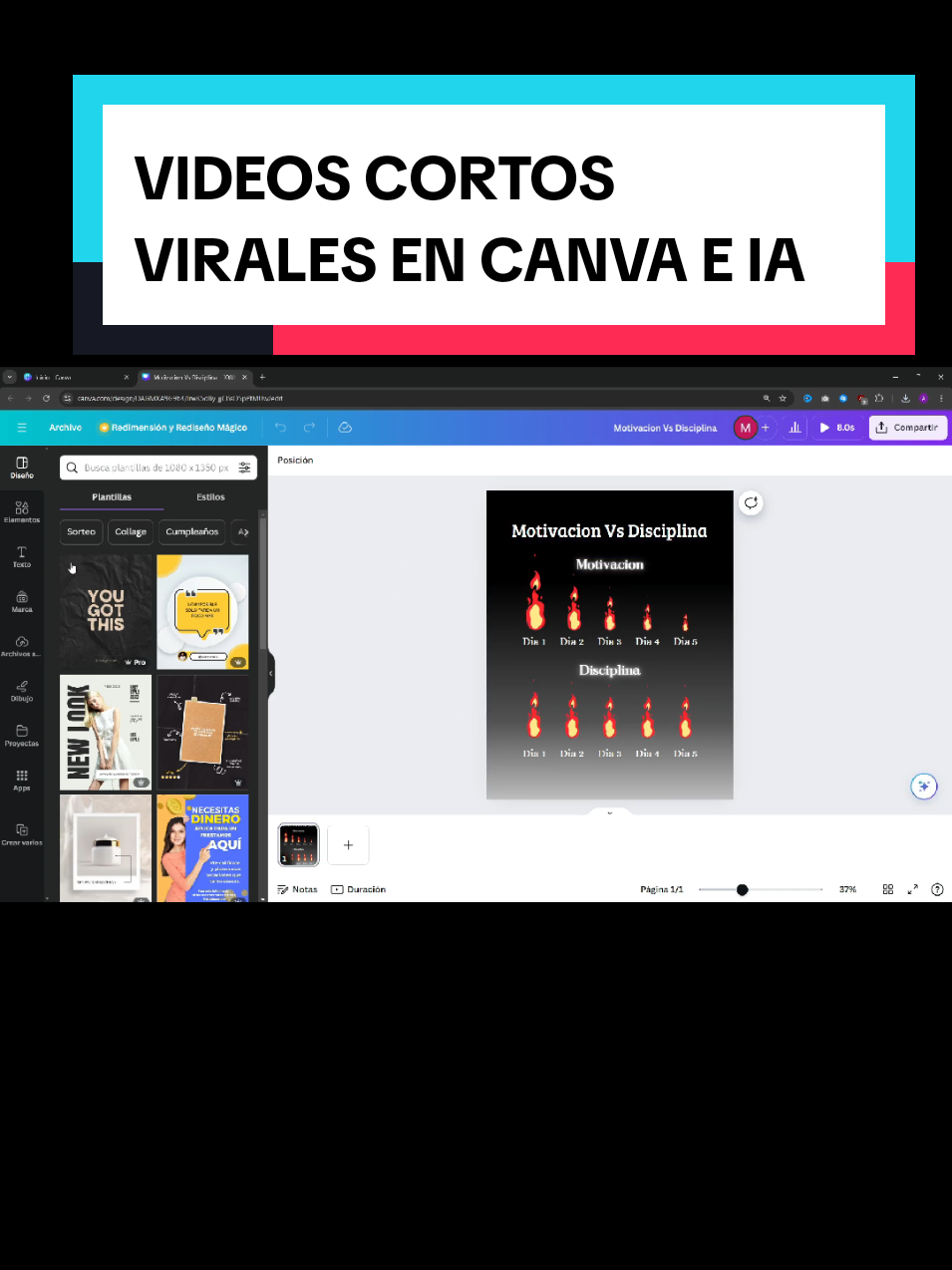 Creando videos cortos en canva con IA  #ia #inteligenciaartificial #cursoia #aprendeia #crearcontenido #ai #veo3 