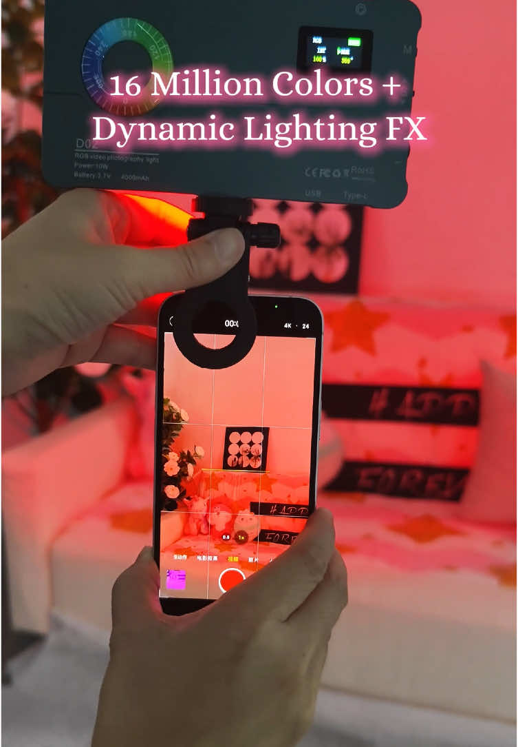 The best Photography Light I got on TikTok. It made became colorful and wonderful. Let’s get it make your studio better!#photography #phoneaccessories #rgblights 