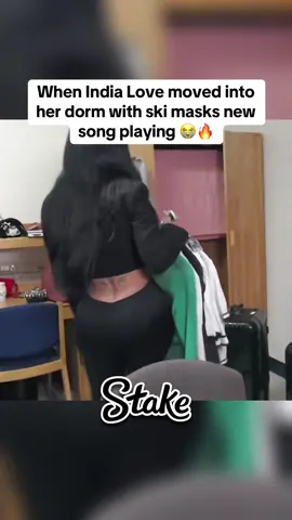 When India Love moved into her dorm room with ski masks new song playing 😭 #indialove #dukedennis #ddg #streamer #fyp 