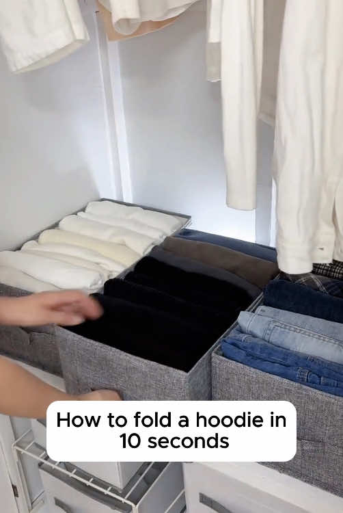 Good way to fold #organizer #storagebox #storageideas #foldingclothes#hoodie