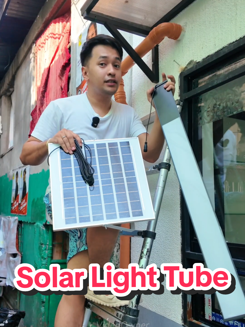 Solar Light Tube 💡 #solarlight #ledlight #solar #solarlights #outdoorlighting #electronicsontrend 