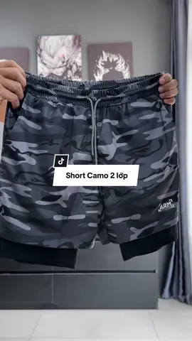 Short camo 2 lớp #outfitsgymer #trainghiem #review #gymerdaumat #phoidonam #gymfit 