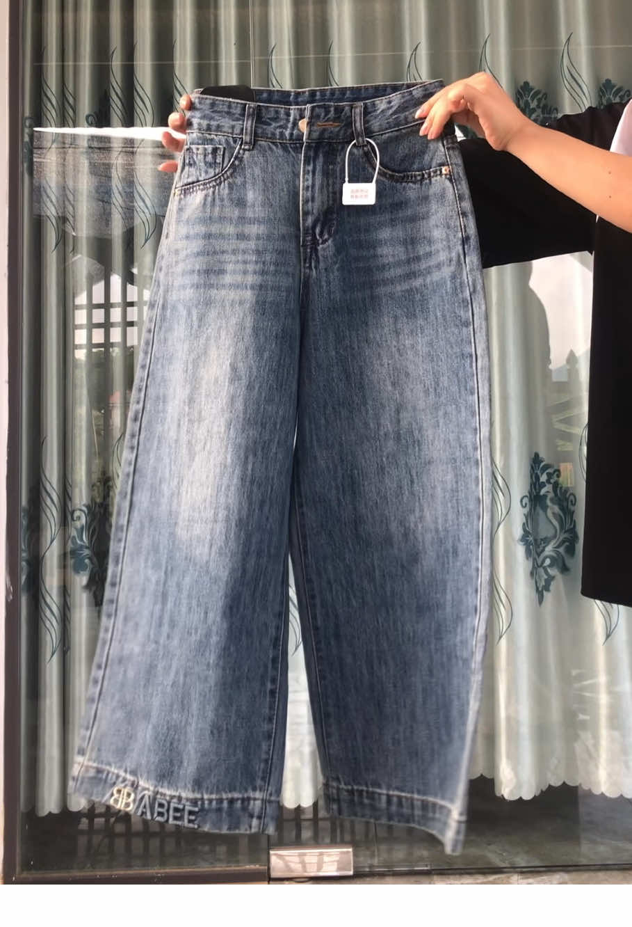 Quần jeans xuông nấm lùn dài 86cm dành cho các bà nấm lùn 1m40-1m50 #xuhuong #mebimsua  @Nguyễn Thị Chang  @Nguyễn Thị Chang  @Nguyễn Thị Chang 