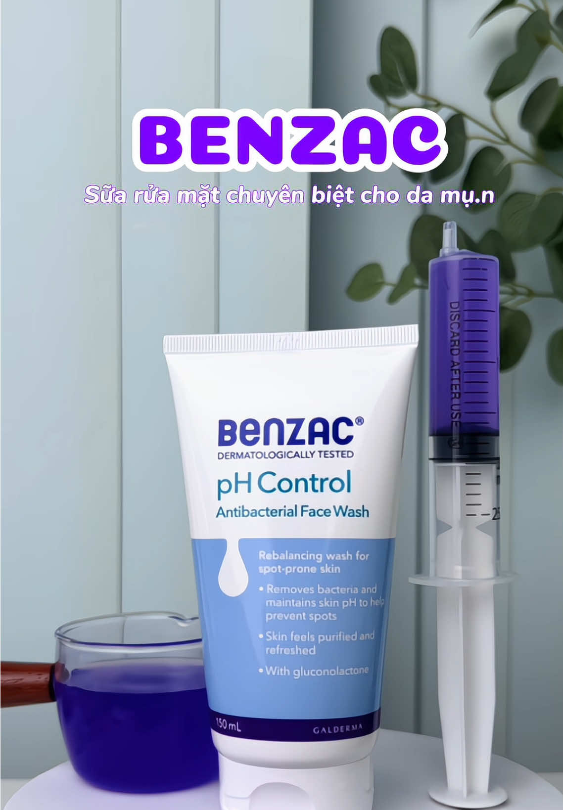 Da mụ.n, da nhạy cảm kích ứng thì phải dùng ngay em Sữa rửa mặt này của BENZAC cho tui siêu êm luôn á 🫶🫶 #Benzac #mun #reviewskincare #lamdep #ugc #ugccreator #nabiugc 