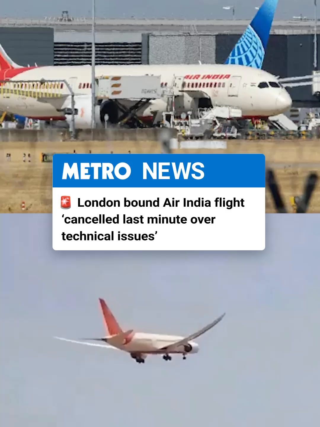 An Air India plane from Ahmedabad to London has been cancelled a week after flight AI171 crashed, killing as many as 270 people. The flight was cancelled today due to ‘technical issues’, but no update has been given since. According to FlightRadar, the plane for the now-cancelled flight would have been an Air India Boeing 787-8 Dreamliner, the same type as the aircraft in last week’s tragedy – the worst in India’s aviation history. #london #airindia #flight