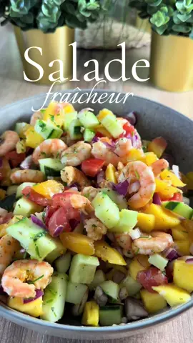 Salade de crevettes, ultra fraîchissante. #salade  #salad #Summer #fyp  #viralvideos  #virale #pourtoi  #tik_tok #summertime #Recipe  #recettefacile #recetterapide #recettesimple #recette #cook  #foryoupagе #videoviralitiktok  #summertime #fruit #FoodTok  #pourtoii #ideerecette #ete 