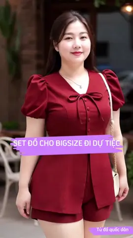 Mặc là thon – Không cần ép gì hết. Set đồ bigsize siêu hack dáng, che bụng đỉnh, mặc đi chơi hay đi làm đều xinh mê luôn #tudoquocdan #setvayxinh #setdoxinh #bigsizefashion #thoitrangbigsize #bigsizemacgi 