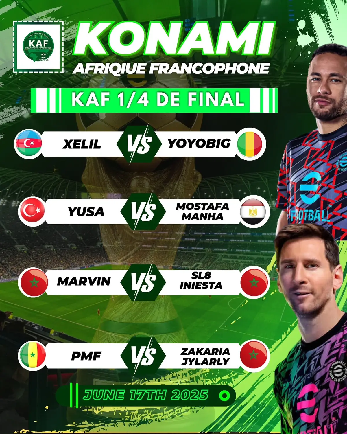 Les chocs des 1/4 de final du tournois KAF #efootball #efootball23 #efootballmobile 