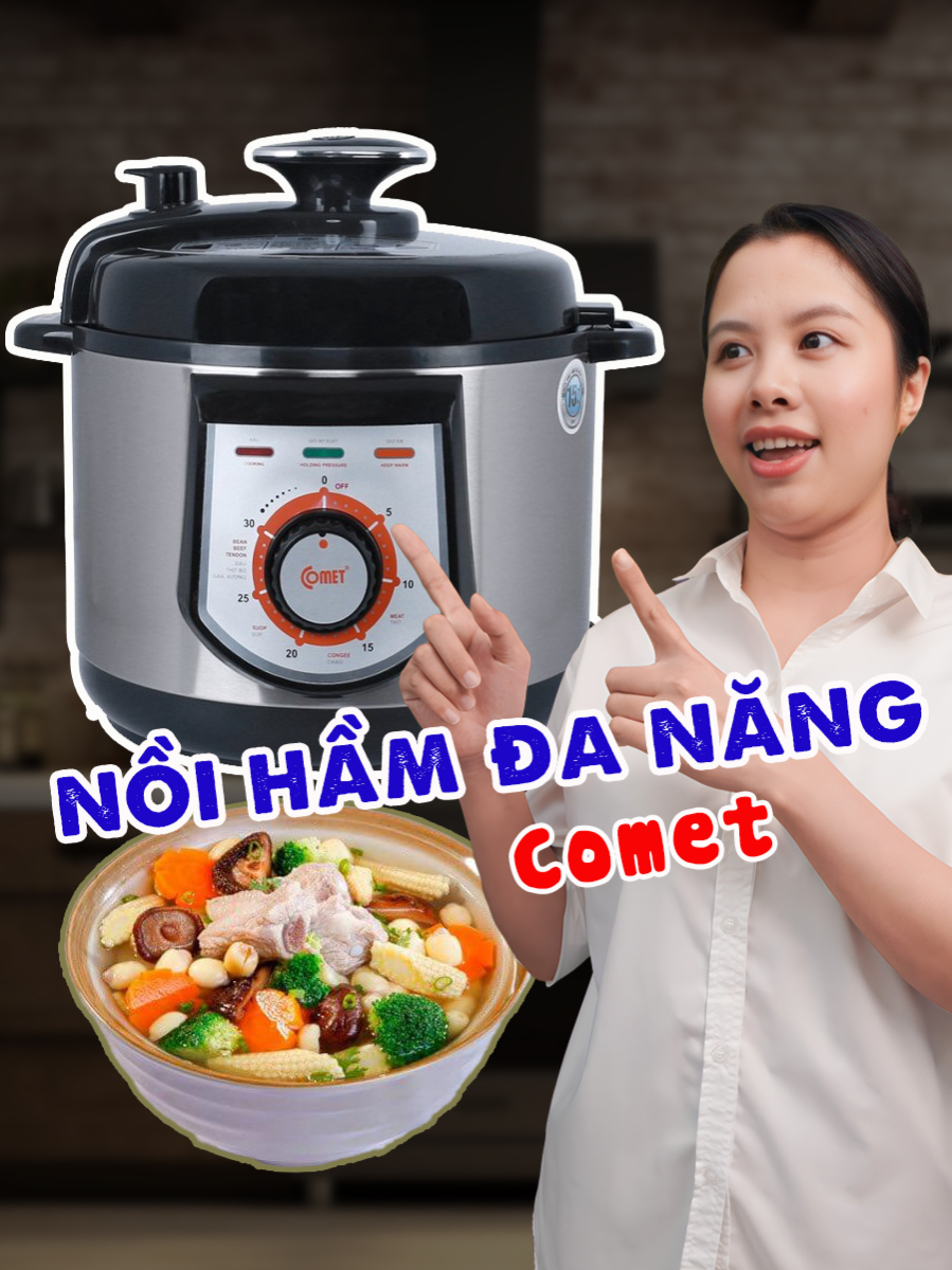 Muốn ăn ngon mà không muốn canh bếp? Có ngay nồi hầm điện Comet - hầm nhừ mọi thứ. Cắm điện là xong, thơm lừng cả nhà! #noiham #noihamdanang #noihamapsuatdientu #noiapsuat #noiapsuatdanang #noiapsuatdien #noihamdien #noihamcomet