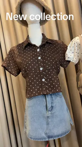 เสื้อคอปกลายจุด โทนน้ำตาล✨🤎##เสื้อน่ารักๆ##เสื้อผ้าแฟชั่นผู้หญิง##เสื้อคอปก##เสื้อผ้าแฟชั่น##เสื้อน่ารักๆสไตล์เกาหลี##เสื้อครอป