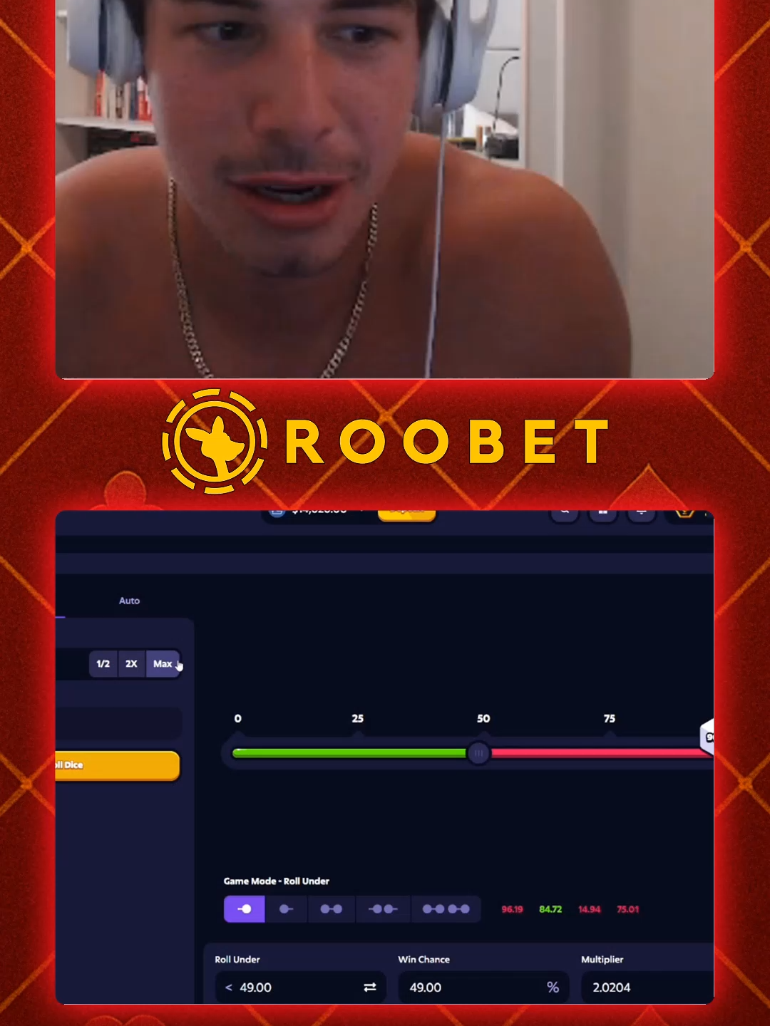 he farming wins like xp #rydurz #roobet #kickstreaming