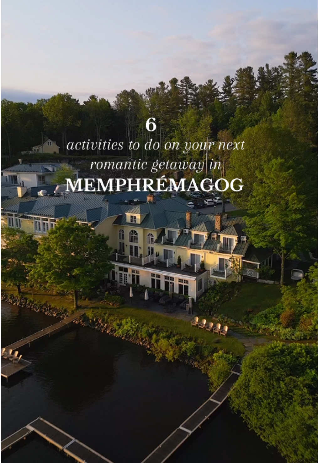 Need ideas for your next romantic getaway? 🥰 Save our itinerary with @Tourisme Memphrémagog 🌅! ✨ Stay at @Ripplecove Hôtel & Spa  We recommend one of their magnificent condo-terrace suites, equipped with a kitchenette, fireplace, and balcony overlooking the lake! 😍 On their idyllic site, you'll also have access to a pool, spa, water sports equipment and several waterfront relaxing areas. We loved it! 🧀 Share a delicious Graze Box from Huit5Quatre  Carefully prepared by chef François Lessard, it’s full of fine charcuteries and cheeses, amazing homemade dips, marinated veggies, and mouth-watering local products! 🫒 A real treat! 🧖‍♀️ Relax at @Le SPA Manoir Hovey  With its spectacular views of Lake Massawippi, hot and cold baths, hammam, dry sauna, heated pool, and relaxation rooms, everything has been designed to slow down! 🌊🌿Definitely one of the most beautiful spas in Quebec! 🍷 Wine tasting at Vignoble Sainte-Catherine Starting mid-July, you can taste excellent wines made in amphorae, a technique that preserves the fruit aromas for a stunning result! 🥂 Our favorite: the Sainte-Cath, a delicate white wine with pear notes! 🍐 🍽️ Gourmet dinner at Restaurant Le Riverain  For a magical evening, try their 7-course discovery menu, showcasing the finest seasonal ingredients! 😋 From Gaspésie halibut to the lobster trio, every dish is divine from start to finish! Awarded the CAA Guide's Four Diamond distinction, it's a must! 💯 ⚓ Brunch Cruise with Escapades Memphrémagog  Come aboard the Grand Cru for a 3-course brunch and a 3-hour cruise along Lake Memphremagog! 🛳️ It’s the perfect way to end your stay in style, with breathtaking views and a relaxing atmosphere. 👌 Is this your kind of getaway? 😊 Tell us which stop you'd like to try first! 👇 . . .   @Bonjour Québec  @Tourisme Cantons-de-l'Est @Manoir Hovey | Relais&Châteaux  #tiktoktravel #tiktokquebec #tourismememphremagog #invitation #memphremagog #explorequebec #easterntownships #cantonsdelest #bonjourquebec #tourismequebec #weekendgetaway #summervibes #vineyard #romanticgetaway #ripplecovehotel #hotelrecommendations #restaurantrecommendations #manoirhovey #spaday #datenight #datenightidea #romanticweekend #travelquebec #travelcreator #exploreqc #weekendgetaway #summergetaway #staycation #explorecanada 